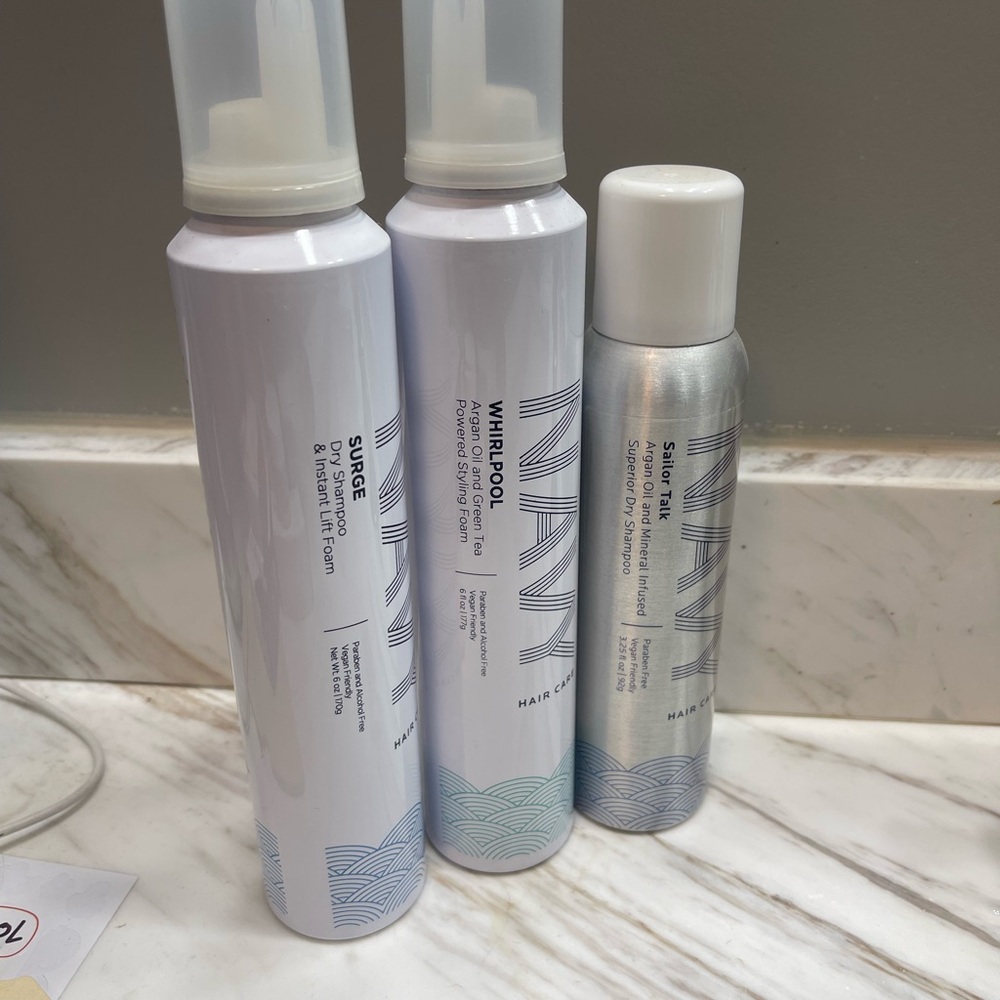 Hair Care Styling Trio - White and Silver